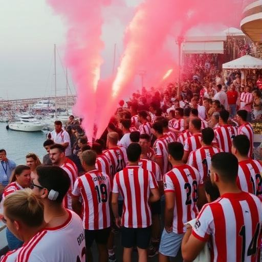 Olympiacos supporters and colours